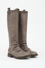 Brunello Cucinelli Pebbled Leather Riding Boot