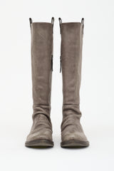 Brunello Cucinelli Pebbled Leather Riding Boot
