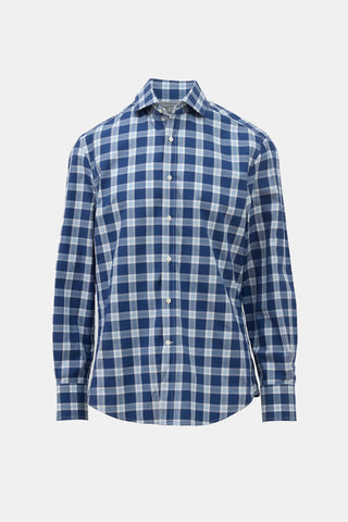 Brunello Cucinelli Plaid Slim Fit Shirt