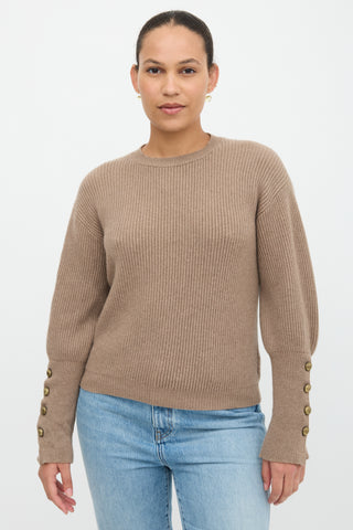 Brunello Cucinelli Rib Knit Cashmere Sweater