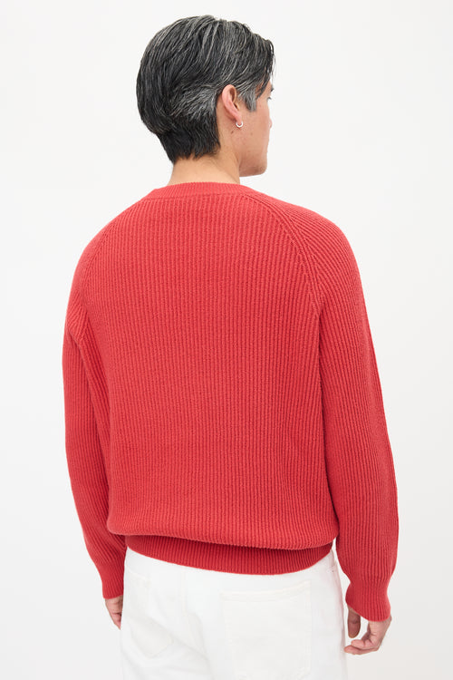 Brunello Cucinelli Rib Knit Long Sleeve Sweater