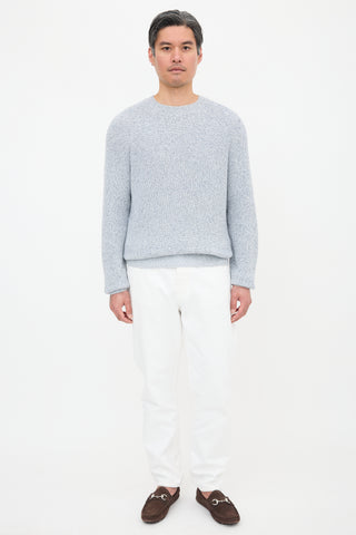 Brunello Cucinelli Rib Knit Marled Sweater