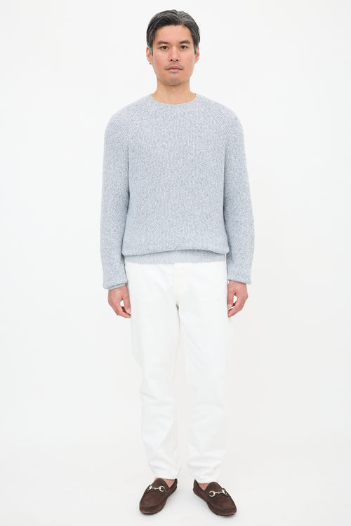 Brunello Cucinelli Rib Knit Marled Sweater