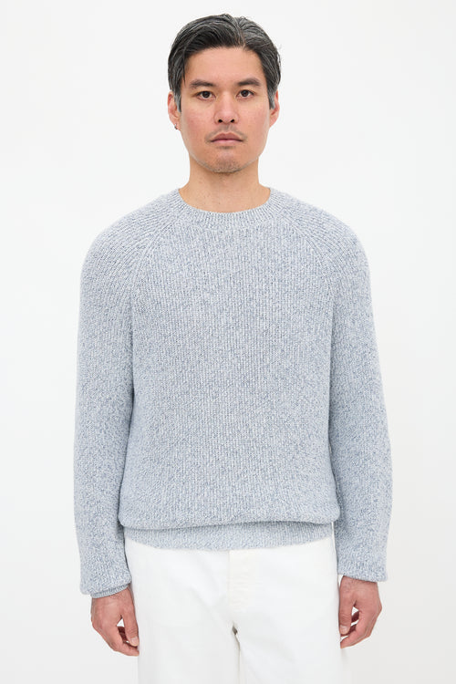 Brunello Cucinelli Rib Knit Marled Sweater