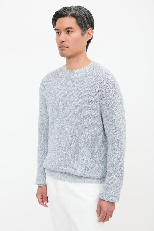 Brunello Cucinelli Rib Knit Marled Sweater