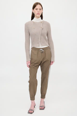 Brunello Cucinelli Ribbed Knit Hi-Low Cardigan