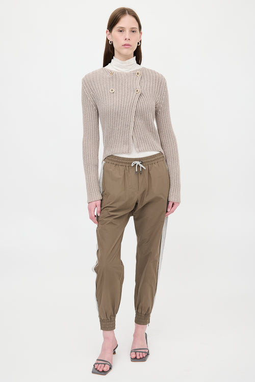 Brunello Cucinelli Ribbed Knit Hi-Low Cardigan