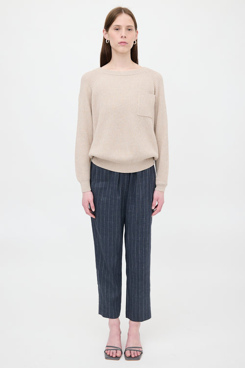 Brunello Cucinelli Ribbed Knit Monili Sweater