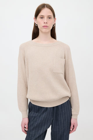 Brunello Cucinelli Ribbed Knit Monili Sweater