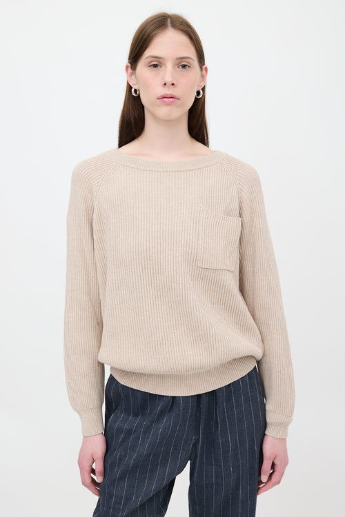 Brunello Cucinelli Ribbed Knit Monili Sweater