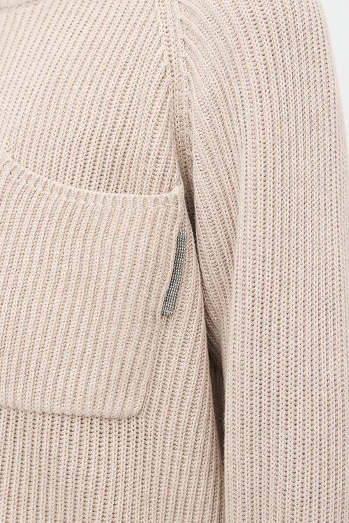 Brunello Cucinelli Ribbed Knit Monili Sweater