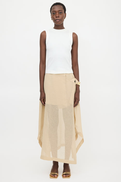 Brunello Cucinelli Ribbed Knit Monili Tank Top