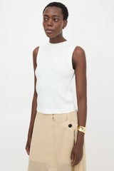 Brunello Cucinelli Ribbed Knit Monili Tank Top