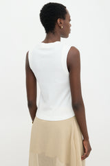 Brunello Cucinelli Ribbed Knit Monili Tank Top