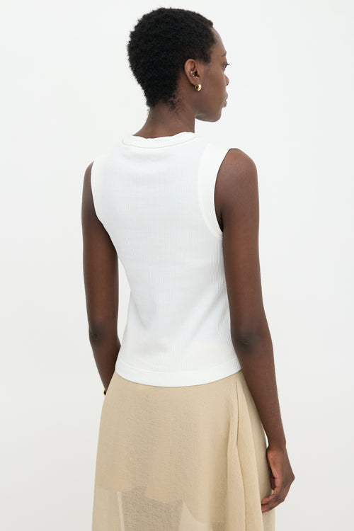 Brunello Cucinelli Ribbed Knit Monili Tank Top
