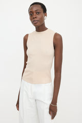Brunello Cucinelli Ribbed Knit Monili Tank Top