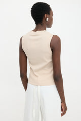 Brunello Cucinelli Ribbed Knit Monili Tank Top