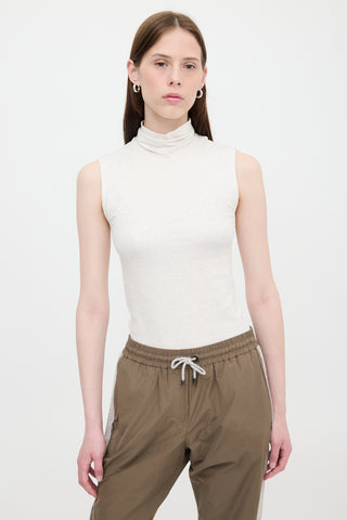 Brunello Cucinelli Ribbed Knit Sleeveless Top
