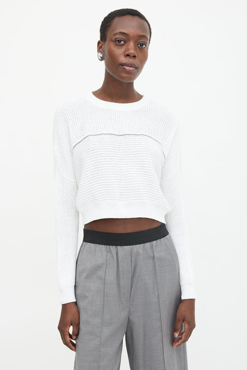 Brunello Cucinelli Ribbed Monili Trim Sweater