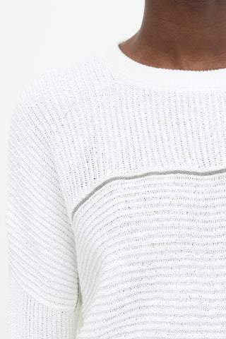Brunello Cucinelli Ribbed Monili Trim Sweater