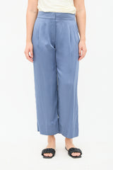 Brunello Cucinelli Satin Cropped Trouser