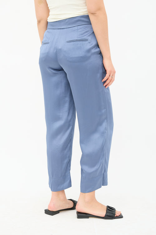 Brunello Cucinelli Satin Cropped Trouser