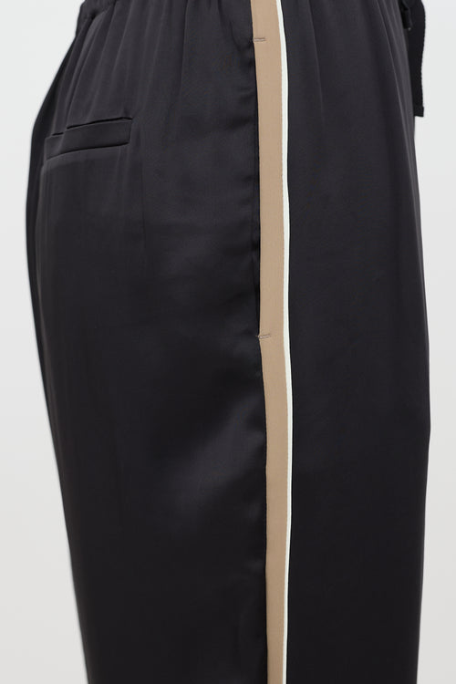 Brunello Cucinelli Satin Wide Leg Pant