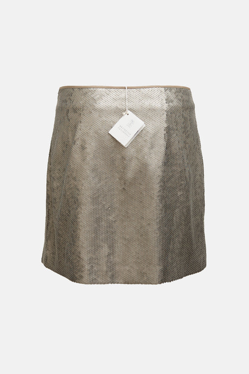 Brunello Cucinelli Sequin Mini Skirt