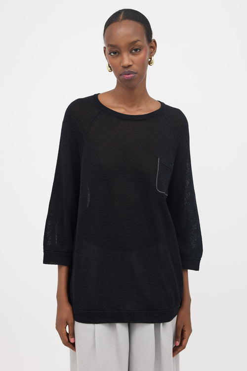 Brunello Cucinelli Sheer Knit Monili Sweater