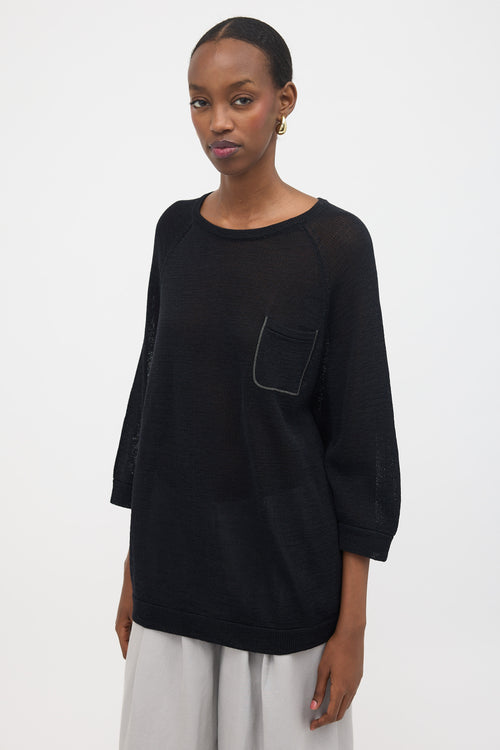 Brunello Cucinelli Sheer Knit Monili Sweater