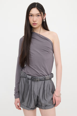 Brunello Cucinelli Silk One Sleeve Romper
