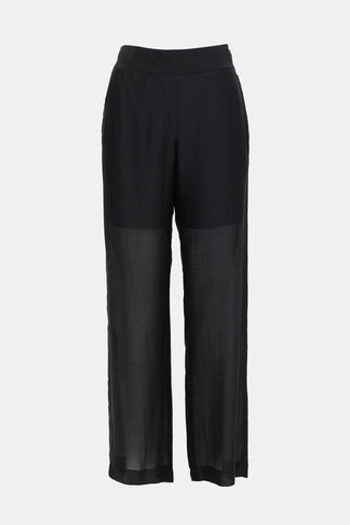 Brunello Cucinelli Silk Wide Leg Pant
