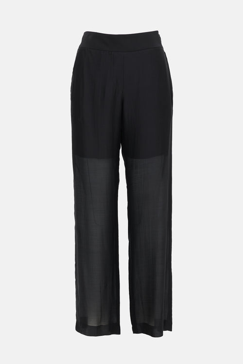 Brunello Cucinelli Silk Wide Leg Pant