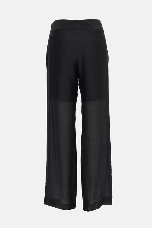 Brunello Cucinelli Silk Wide Leg Pant