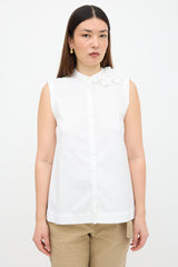 Brunello Cucinelli Sleeveless Ruffled Top
