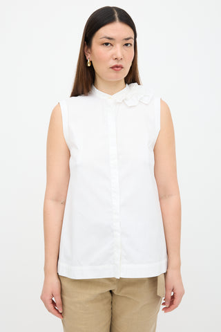 Brunello Cucinelli Sleeveless Ruffled Top