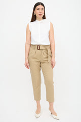 Brunello Cucinelli Sleeveless Ruffled Top