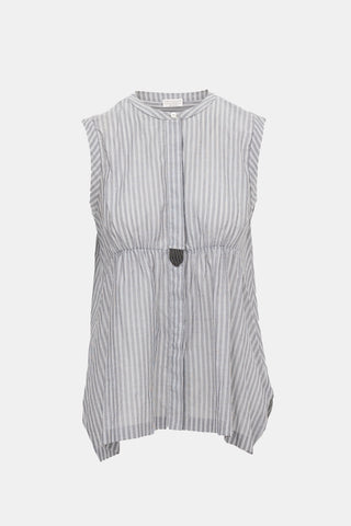 Brunello Cucinelli Striped Monili Top
