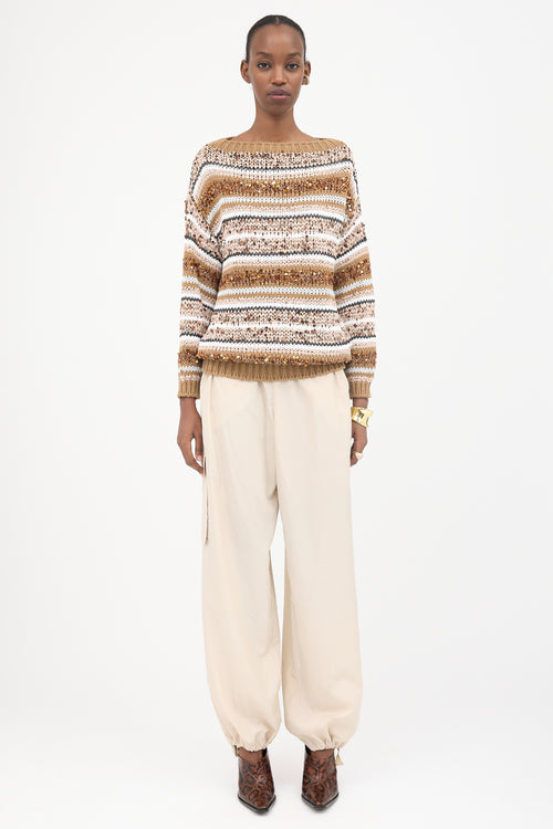 Brunello Cucinelli Striped Knit Sweater