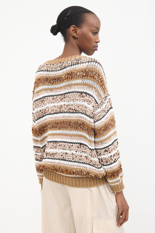Brunello Cucinelli Striped Knit Sweater