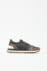 Brunello Cucinelli Suede & Mesh Panelled Sneaker