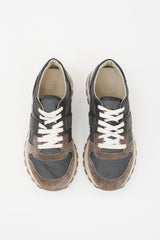 Brunello Cucinelli Suede & Mesh Panelled Sneaker
