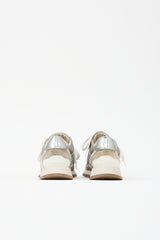 Brunello Cucinelli Suede & Metallic Leather Panelled Sneaker