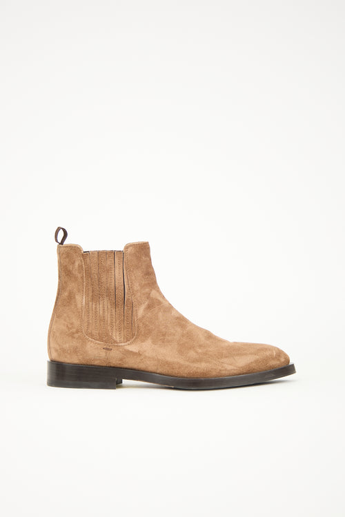 Brunello Cucinelli Suede Chelsea Boot