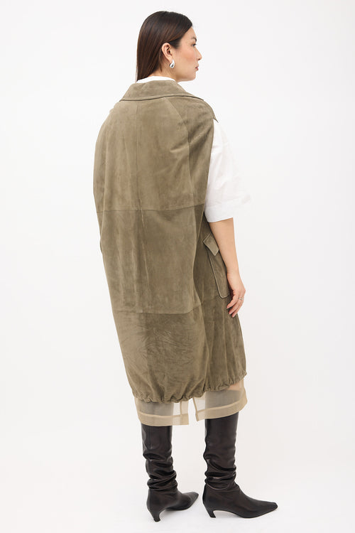 Brunello Cucinelli Suede Double Breasted Vest