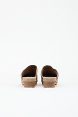 Brunello Cucinelli Suede Monili Clog Mule