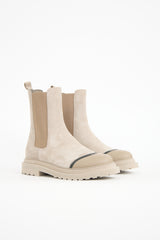 Brunello Cucinelli Suede Monili Chelsea Boot