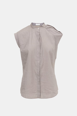 Brunello Cucinelli Asymmetrical Sleeveless Top