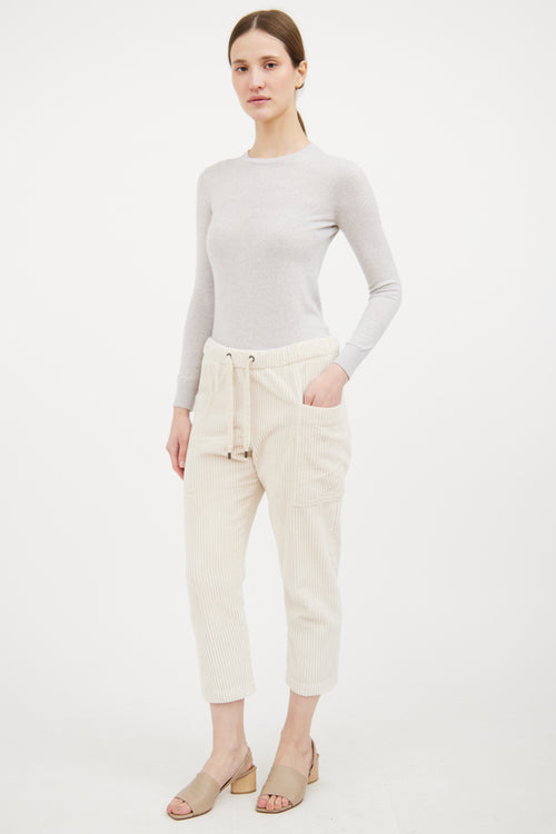 Beige Corduroy Pant