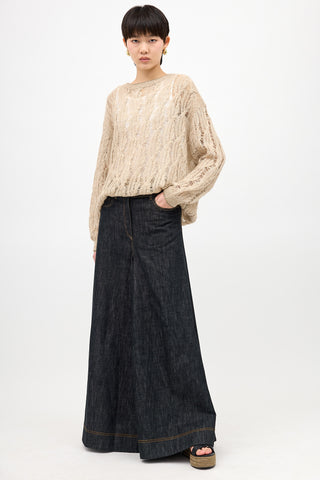 Brunello Cucinelli Wide Flared Leg Jeans